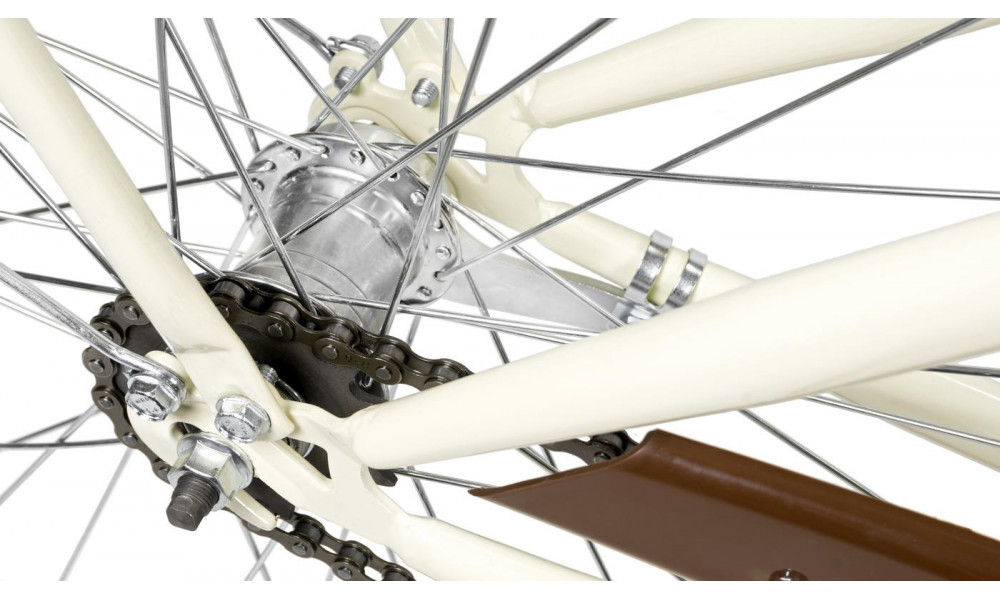 Jalgratas AZIMUT City Lux 26" 2025 with basket cream-brown - 4