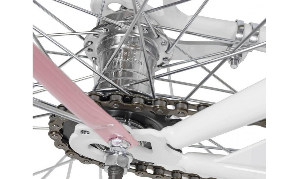 Jalgratas AZIMUT City Lux 26" 2025 with basket white-pink - 6