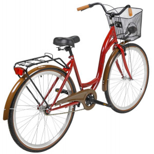 Jalgratas AZIMUT City Lux 28" 2023 with basket bordo-brown
