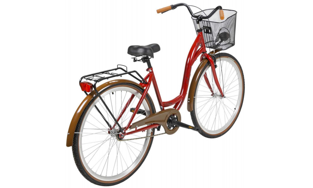Jalgratas AZIMUT City Lux 28" 2025 with basket bordo-brown - 2