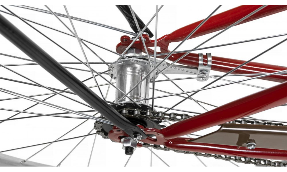 Jalgratas AZIMUT City Lux 28" 2025 with basket bordo-brown - 4