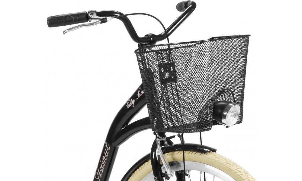 Jalgratas AZIMUT City Lux 28" 2025 with basket black-cream - 1