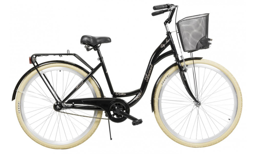 Jalgratas AZIMUT City Lux 28" 2025 with basket black-cream - 3