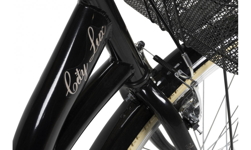 Jalgratas AZIMUT City Lux 28" 2025 with basket black-cream - 5