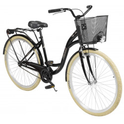 Jalgratas AZIMUT City Lux 28" 2025 with basket black-cream