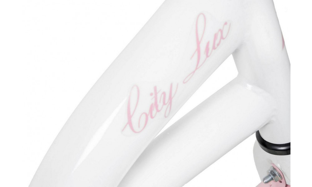 Jalgratas AZIMUT City Lux 28" 2025 with basket white-pink - 3