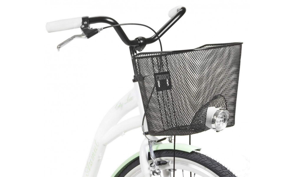 Jalgratas AZIMUT City Lux 28" 2025 with basket white-mint - 1