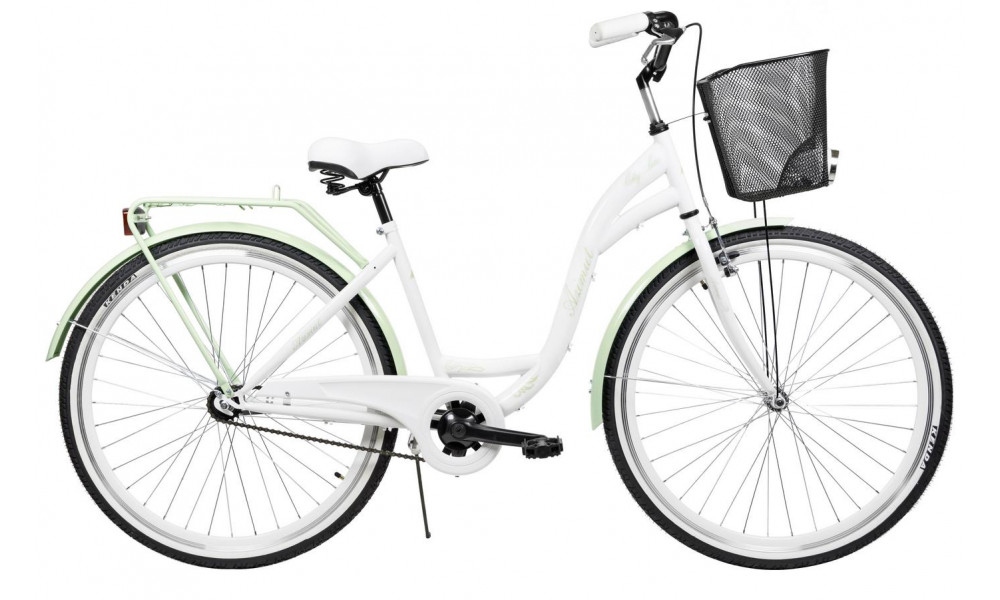 Jalgratas AZIMUT City Lux 28" 2023 with basket white-mint - 2