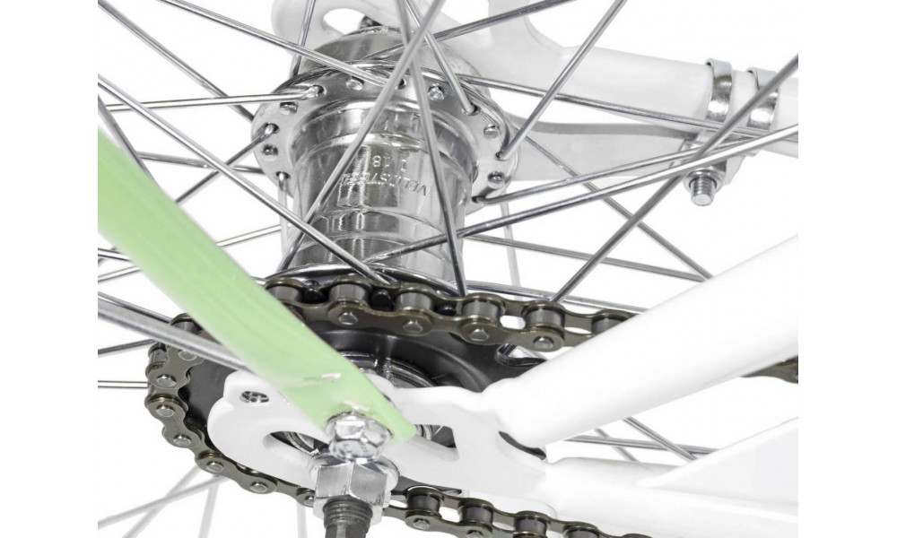 Jalgratas AZIMUT City Lux 28" 2025 with basket white-mint - 4