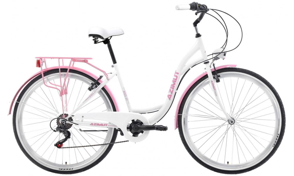 Jalgratas AZIMUT Vintage S7 28" 2021 white-pink - 8