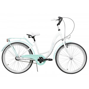 Jalgratas AZIMUT Julie 24" 3-speed 2023 white-turquoise