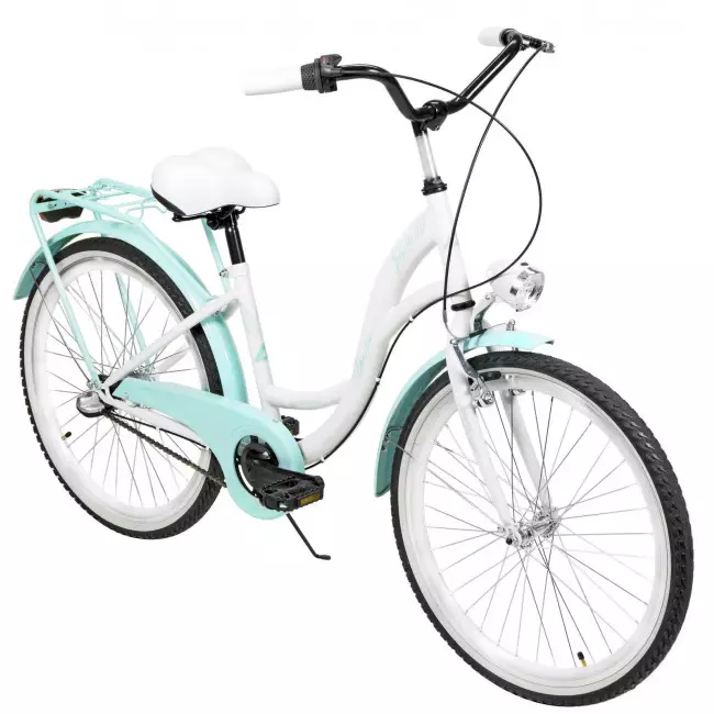 Jalgratas AZIMUT Julie 24" 3-speed 2023 white-turquoise