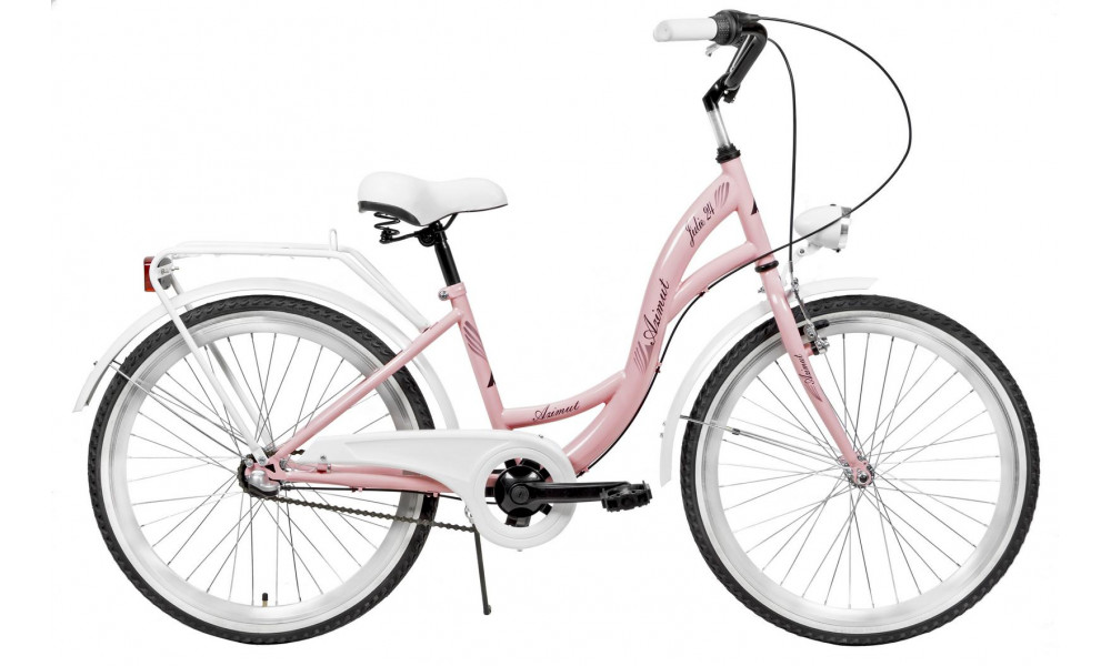 Jalgratas AZIMUT Julie 24" 3-speed 2023 pink-white - 1