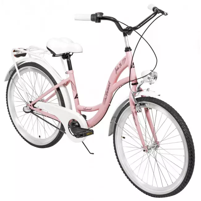 Jalgratas AZIMUT Julie 24" 3-speed 2023 pink-white