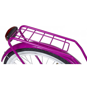 Jalgratas AZIMUT Julie 24" 3-speed 2023 with basket white-violet