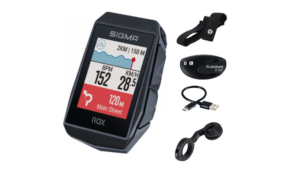 Rattakompuuter SIGMA ROX 11.1 Evo GPS Black HR Set - 6