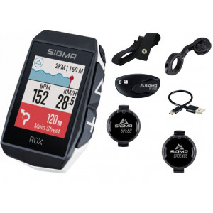 Rattakompuuter SIGMA ROX 11.1 Evo GPS White Sensor Set