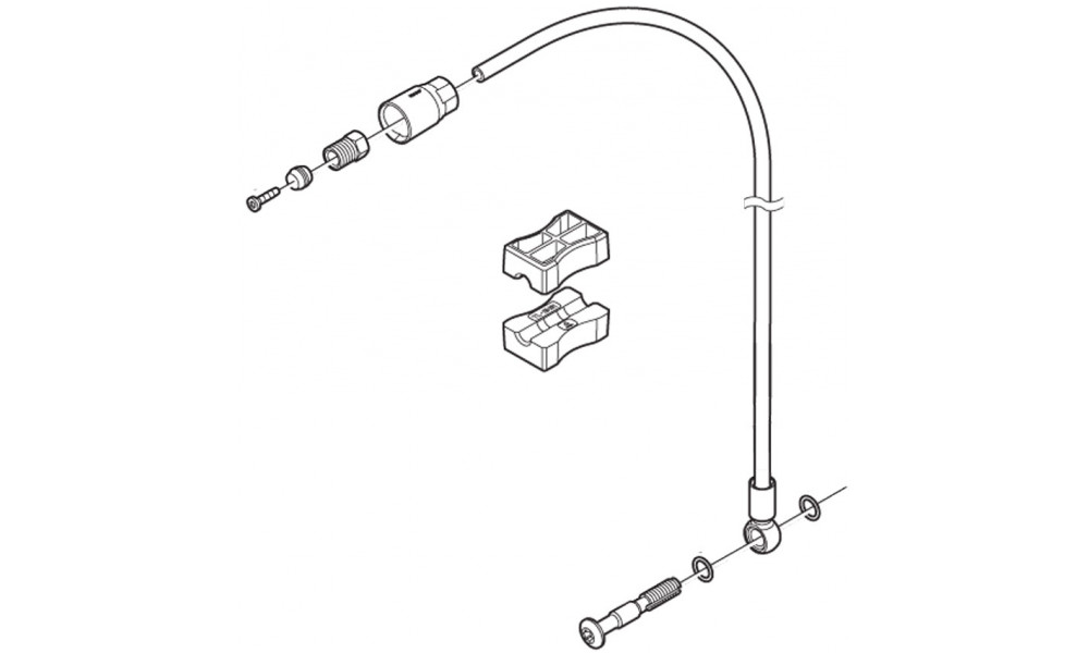 Pidurikõri-trossi Shimano XTR/XT/SLX/Alfine SM-BH90-SB Banjo 1000mm black - 2