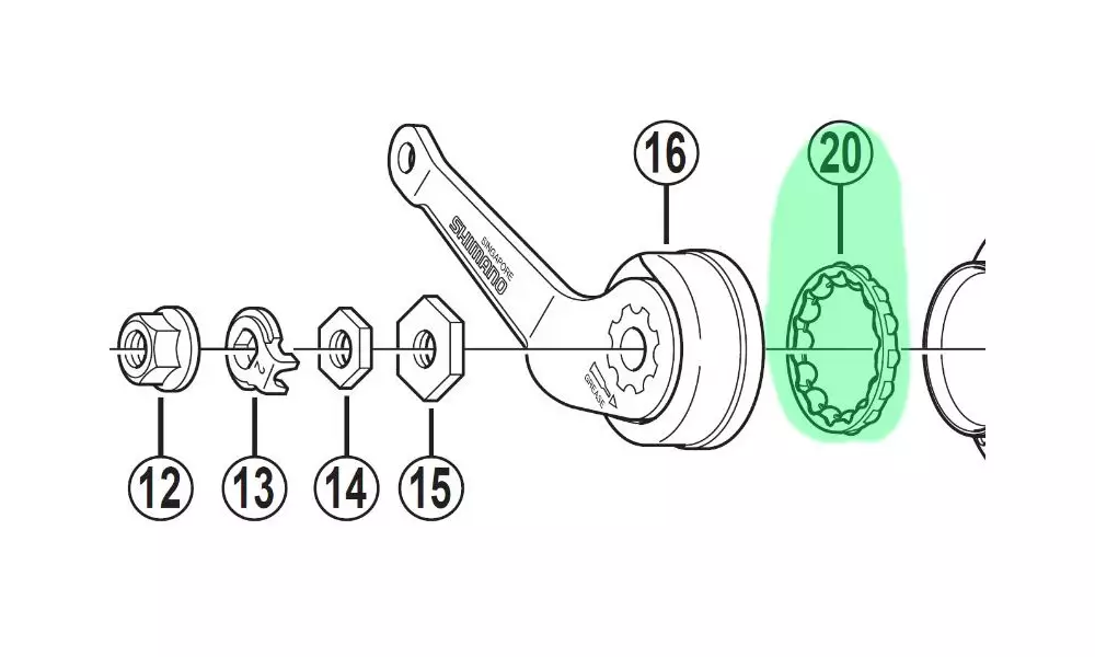 Kuullaager Shimano SG-3C40 3/16"X14 - 1