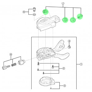 Kinnitus komplekti for Linkvahetus Shimano SL-M670 I-Spec B
