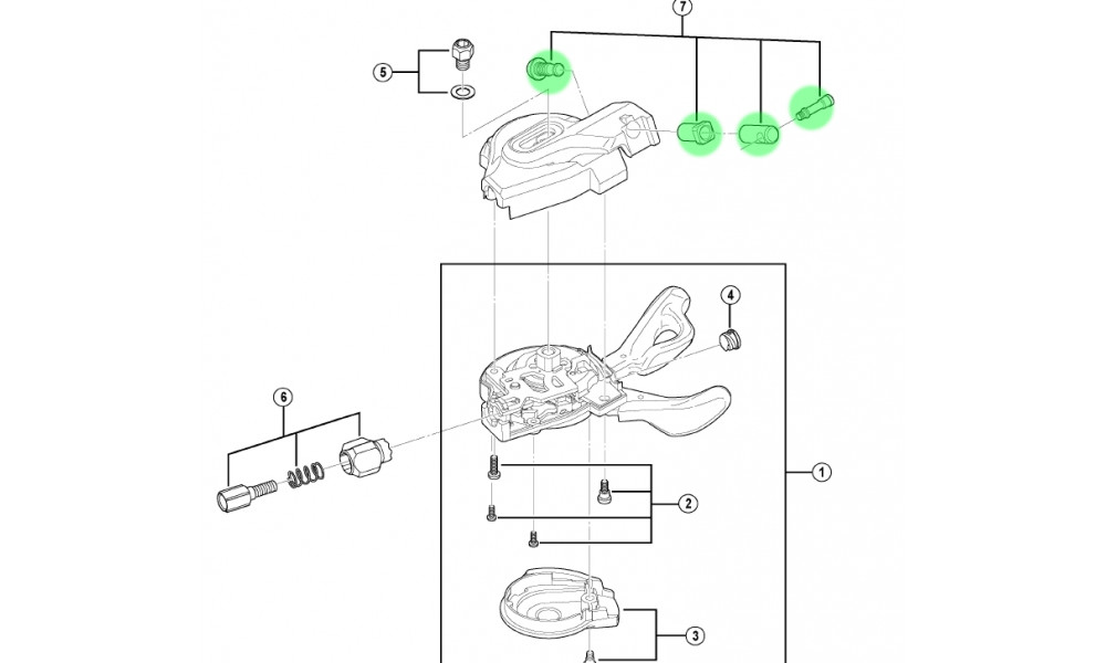 Kinnitus komplekti for Linkvahetus Shimano SL-M670 I-Spec B 