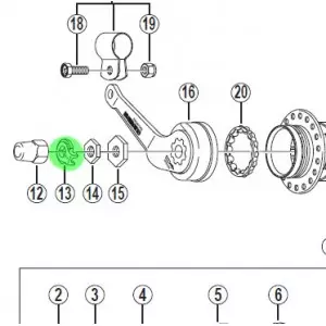 Seib Shimano NEXUS SG-7C21/SG-7C22/SG-3C41 non-turn