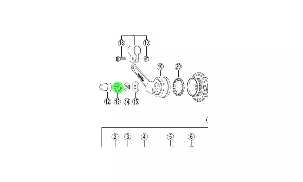 Seib Shimano NEXUS SG-7C21/SG-7C22/SG-3C41 non-turn - 2