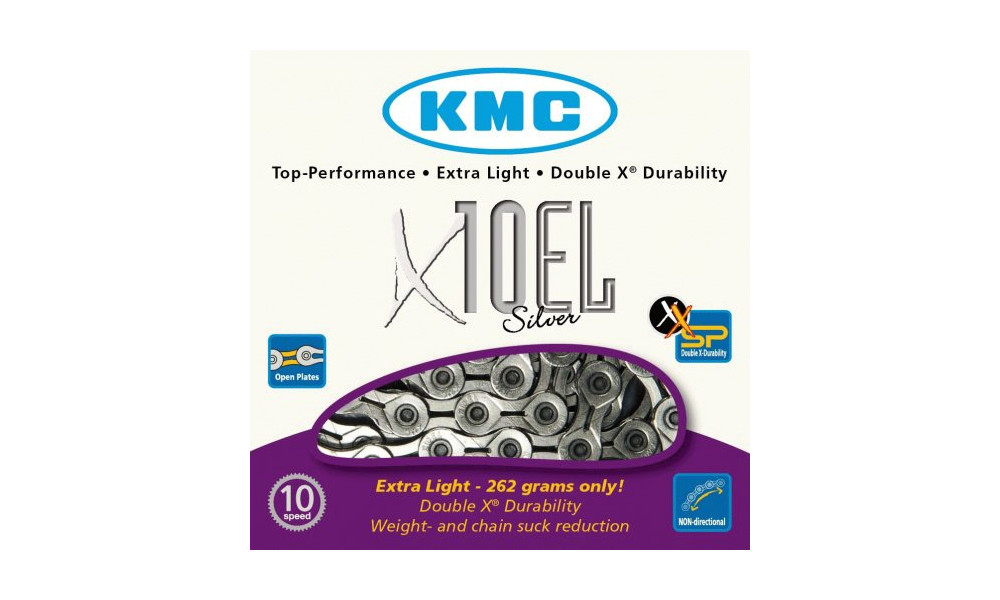 Kett KMC X10EL Silver 10-speed 114-links - 2