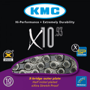 Kett KMC X10 Silver/Black 10-speed 114-links