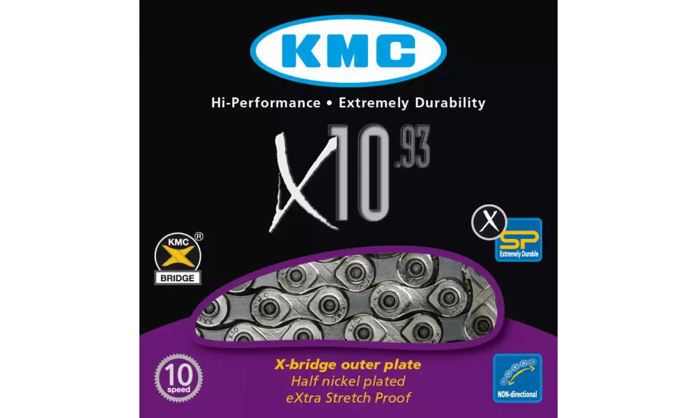 Kett KMC X10 Silver/Black 10-speed 114-links - 2