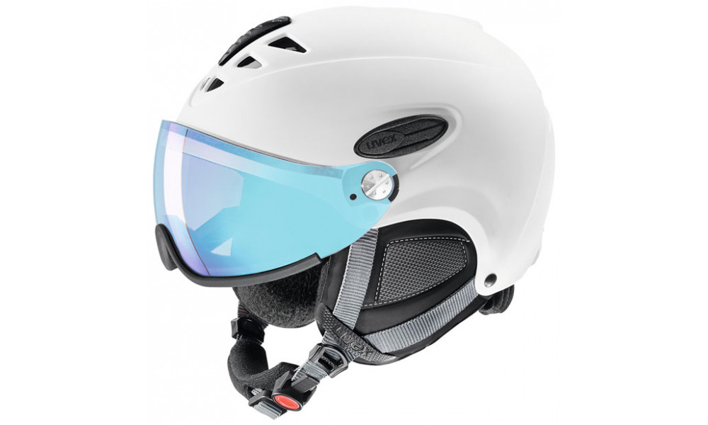 Suusakiiver Uvex HLMT 300 visor vario white mat 