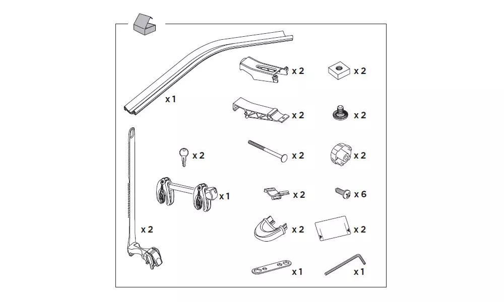 Adapter for 4th bike for Thule VeloCompact - 4