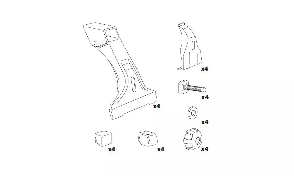 Katusraami jalad feet Thule Raingutter 952 - 3