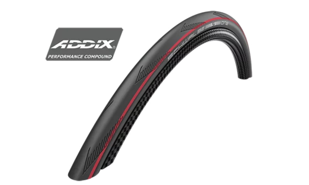 Väliskumm 28" Schwalbe One Tube Type HS 464A, Perf Fold. 25-622 / 700x25C Addix Red Strips 