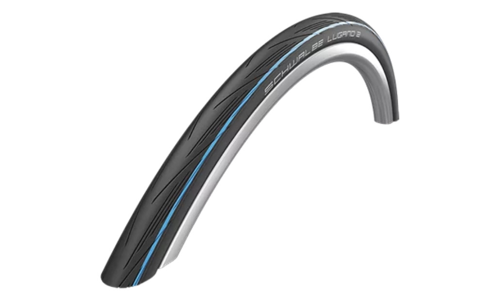 Väliskumm 28" Schwalbe Lugano II HS 471, Active Fold. 25-622 / 700x25C Blue Stripes 