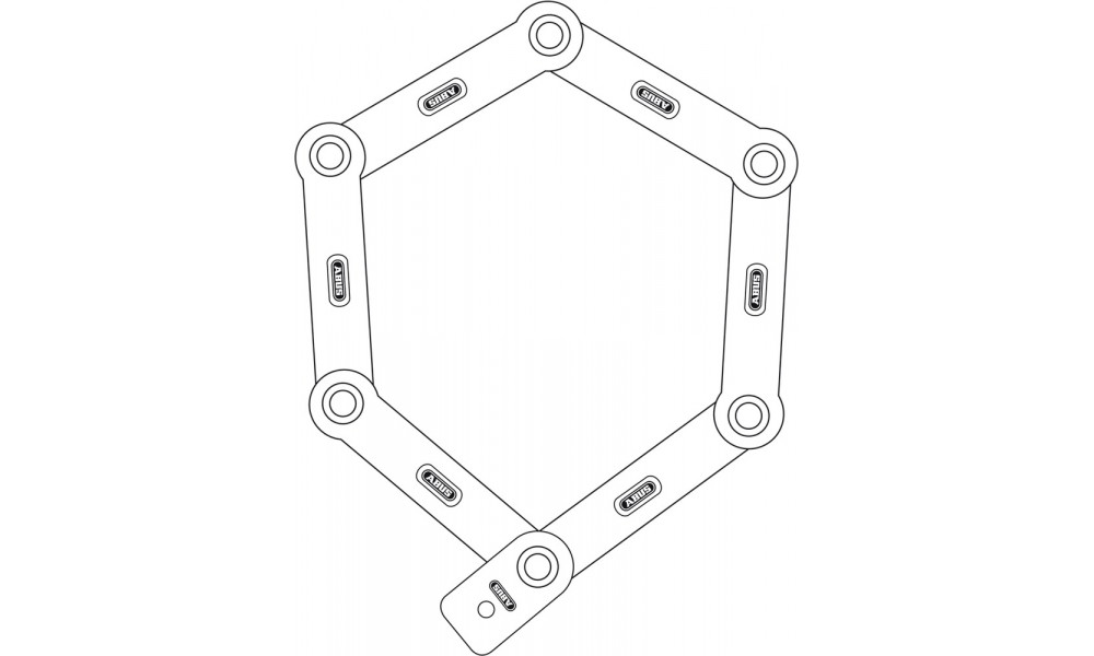 Lukk Abus Folding Bordo Granit XPlus 6500/85 BK SH - 3