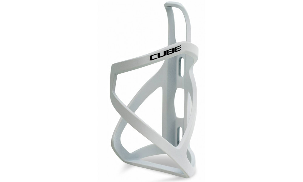 Pudelikorv Cube HPP Left-Hand Sidecage matt white'n'glossy black 