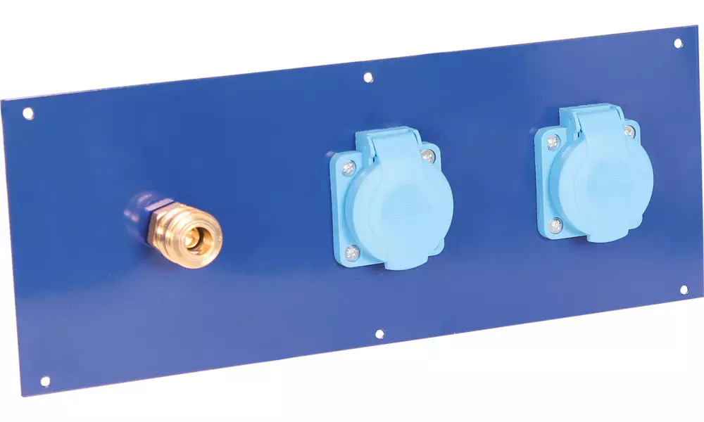 Töötoa lauaosa Cyclus Tools compressed air and power supply connection plate for diagonal stand 720644 (720664) 