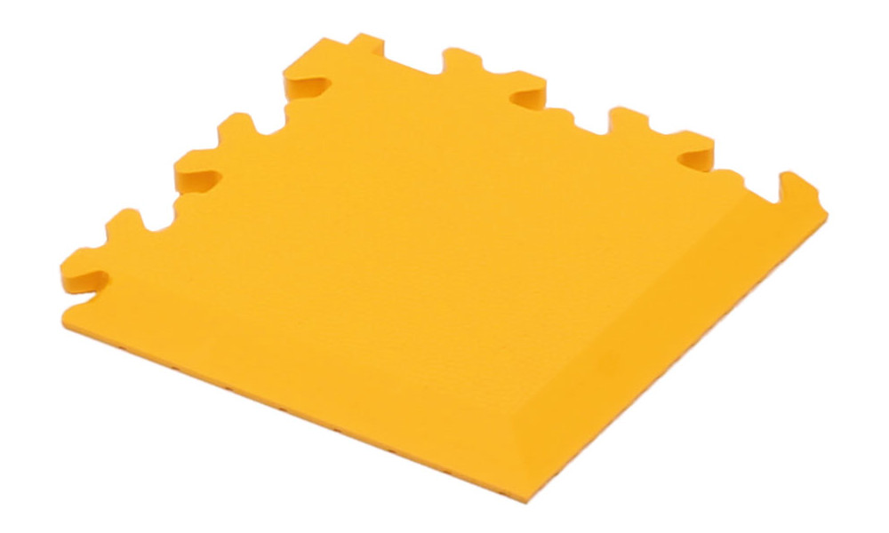 Osa töökoja põrandaplaadist Cyclus Tools PVC corner strip for workshop floor tiles 3.5x13.5x0.7cm yellow (730023) 