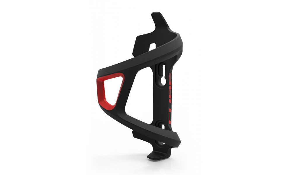 Bottle cage Cube HPP Left-Hand Sidecage black“n“red 