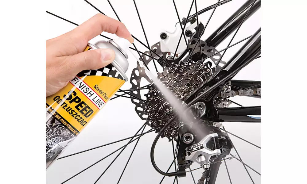 Käigusüsteemid puhastaja/määrde-eemaldus Finish Line Speed Bike Turbo aerosol 558ml - 8