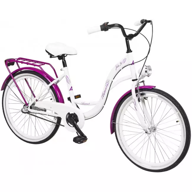 Jalgratas AZIMUT Julie 24" 3-speed 2023 white-violet
