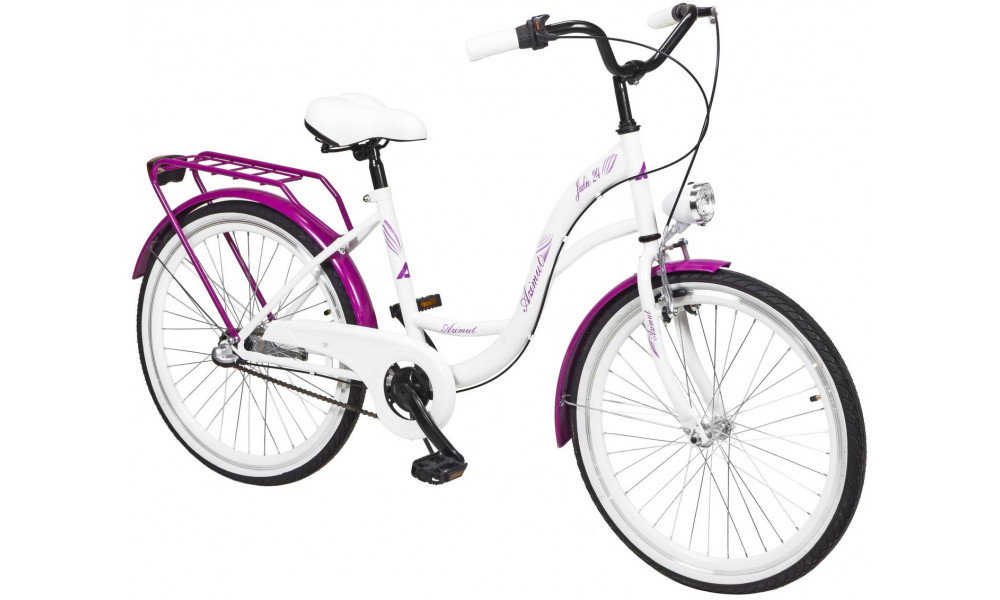 Jalgratas AZIMUT Julie 24" 3-speed 2023 white-violet - 5