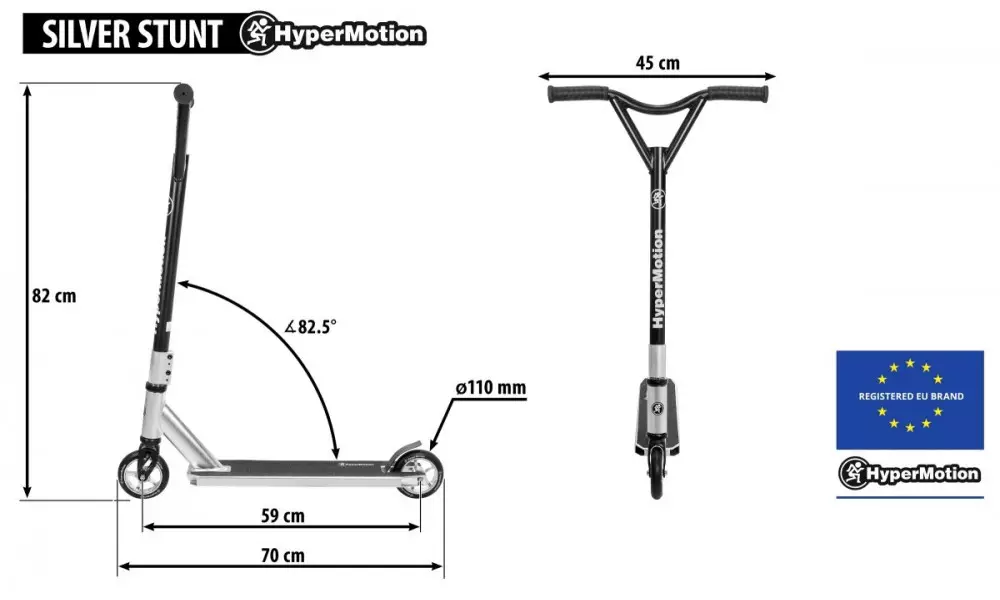 Tõukeratas HyperMotion Evo Stunt silver - 3