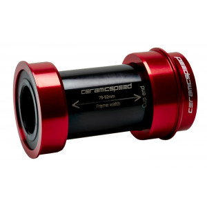 Keskjooksud CeramicSpeed BBright / PF46X79 for Shimano/FSA/Rotor 24mm red (105171)