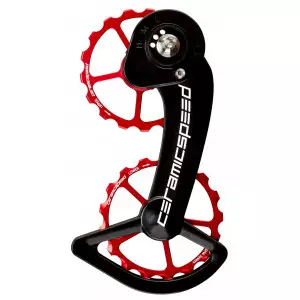 Litrid CeramicSpeed Oversized for SRAM 11s eTap Alloy 607 stainless steel red (101653)