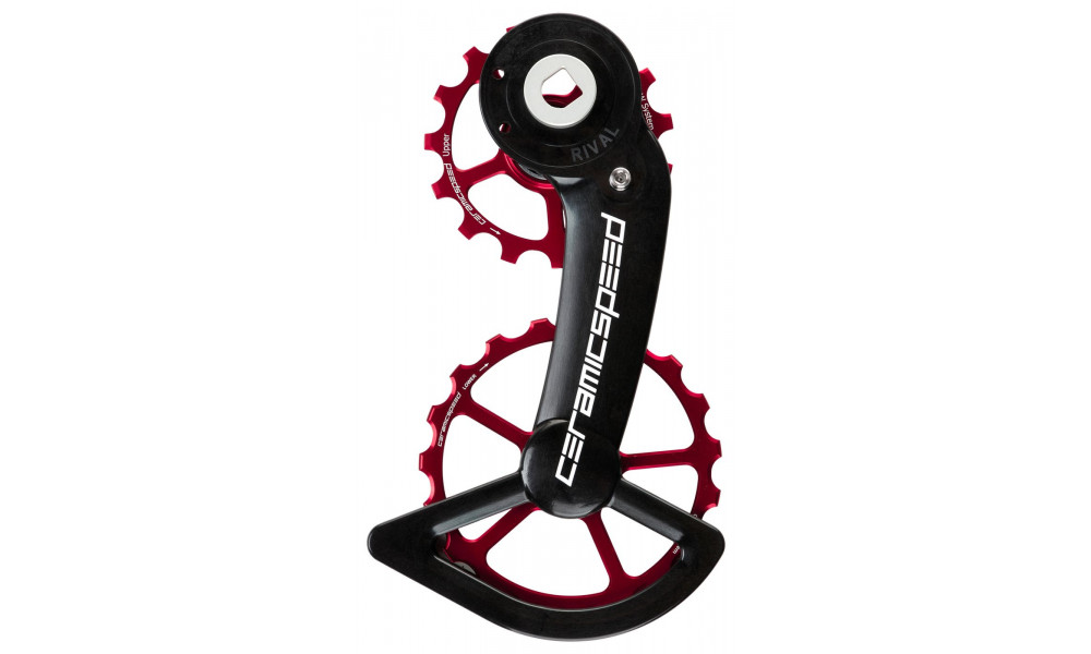 Litrid CeramicSpeed Oversized for SRAM Rival AXS Alloy 607 stainless steel red (110678) 