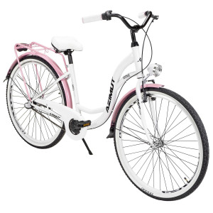 Jalgratas AZIMUT Vintage 28" 3-speed 2025 white-pink shiny