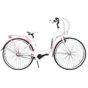 Jalgratas AZIMUT Vintage 28" 3-speed 2025 white-pink shiny