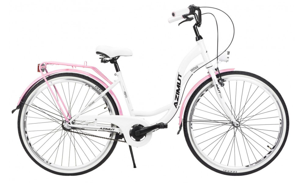 Jalgratas AZIMUT Vintage 28" 3-speed 2025 white-pink shiny - 2